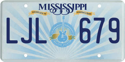 MS license plate LJL679