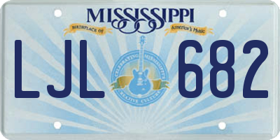 MS license plate LJL682