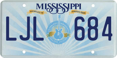 MS license plate LJL684