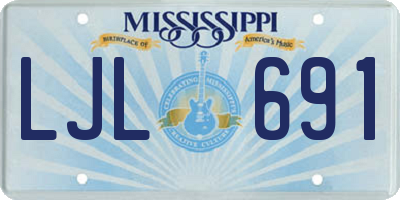 MS license plate LJL691