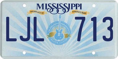 MS license plate LJL713