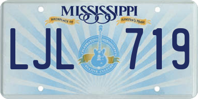 MS license plate LJL719