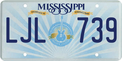 MS license plate LJL739