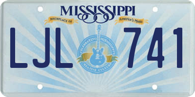 MS license plate LJL741