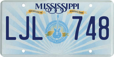 MS license plate LJL748