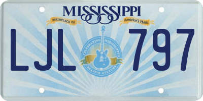 MS license plate LJL797