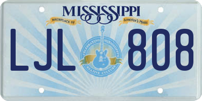 MS license plate LJL808