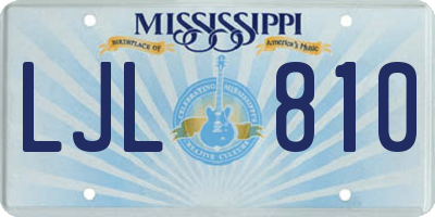 MS license plate LJL810