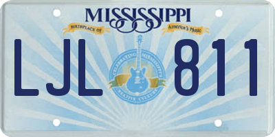 MS license plate LJL811