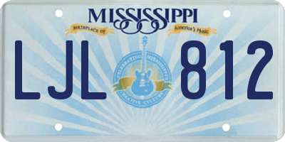 MS license plate LJL812