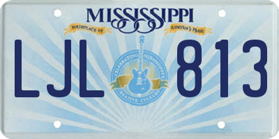 MS license plate LJL813