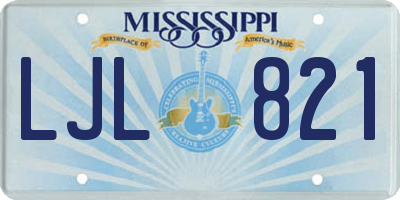 MS license plate LJL821
