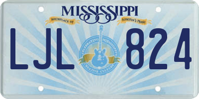 MS license plate LJL824