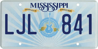 MS license plate LJL841