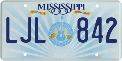 MS license plate LJL842
