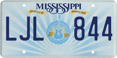 MS license plate LJL844