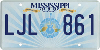 MS license plate LJL861