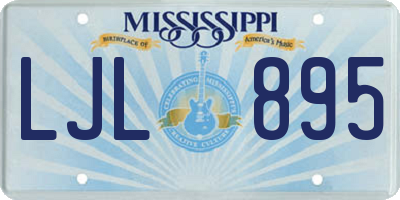 MS license plate LJL895