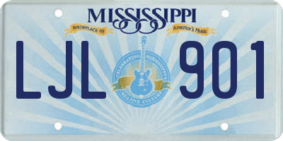 MS license plate LJL901