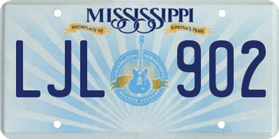 MS license plate LJL902