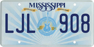 MS license plate LJL908