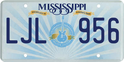 MS license plate LJL956