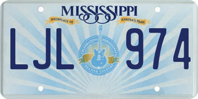 MS license plate LJL974