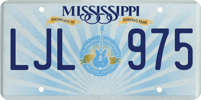 MS license plate LJL975