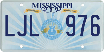 MS license plate LJL976