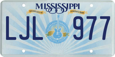 MS license plate LJL977