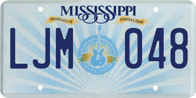 MS license plate LJM048