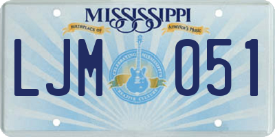 MS license plate LJM051