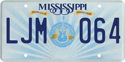 MS license plate LJM064