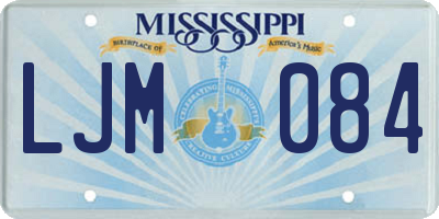 MS license plate LJM084