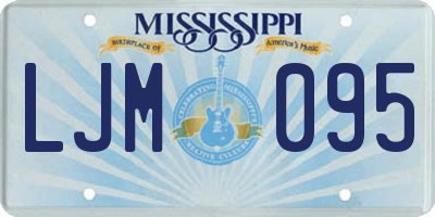 MS license plate LJM095