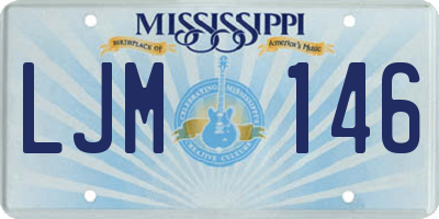 MS license plate LJM146