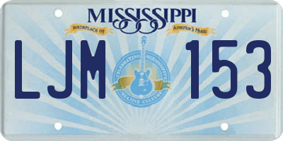 MS license plate LJM153