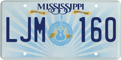 MS license plate LJM160