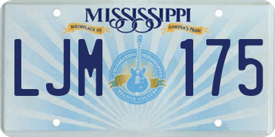 MS license plate LJM175