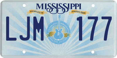 MS license plate LJM177