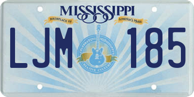 MS license plate LJM185