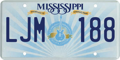 MS license plate LJM188