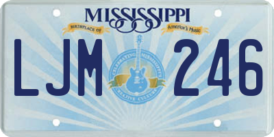 MS license plate LJM246