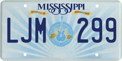 MS license plate LJM299