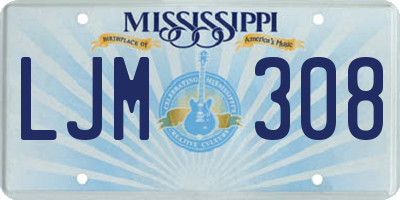 MS license plate LJM308