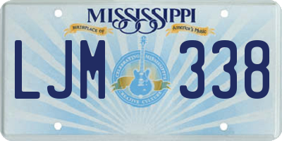 MS license plate LJM338
