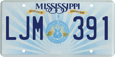 MS license plate LJM391