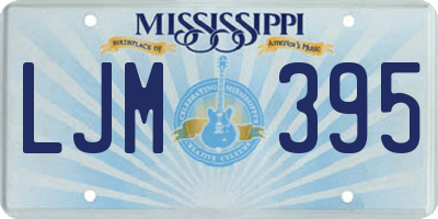 MS license plate LJM395