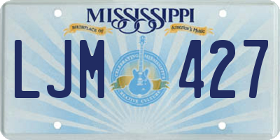 MS license plate LJM427