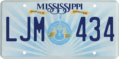 MS license plate LJM434